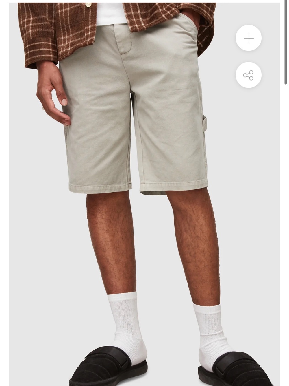Allsaints Tenri Cargo Shorts Sz 32 Tan